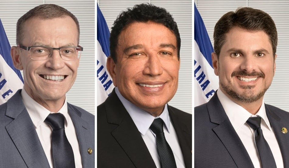 Senadores do ES: Fabiano Contarato, Magno Malta e Marcos do Val